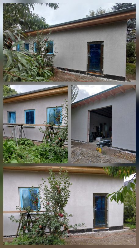 Frisch verputztes Haus